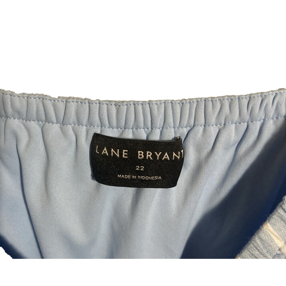 LANE BRYANT blue white striped elastic empire waist linen cotton sundress 22 - Picture 5 of 9